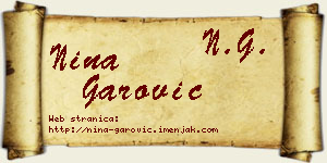 Nina Garović vizit kartica